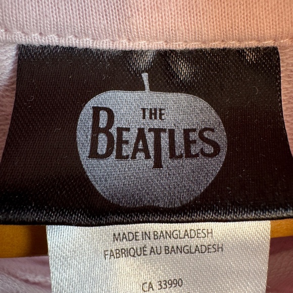The Beatles Graphic Print Women's Sleeveless Hoodie Pink Medium Drawstring 60s - Picture 4 of 12